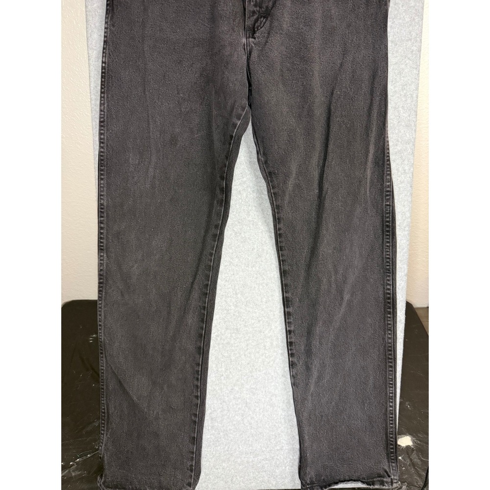 Wrangler Cowboy Cut Original Fit Jeans Faded Black Denim Mens 36x36